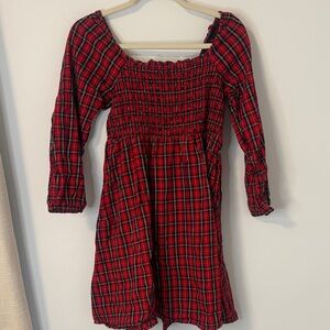 Red Plaid Girls Dress